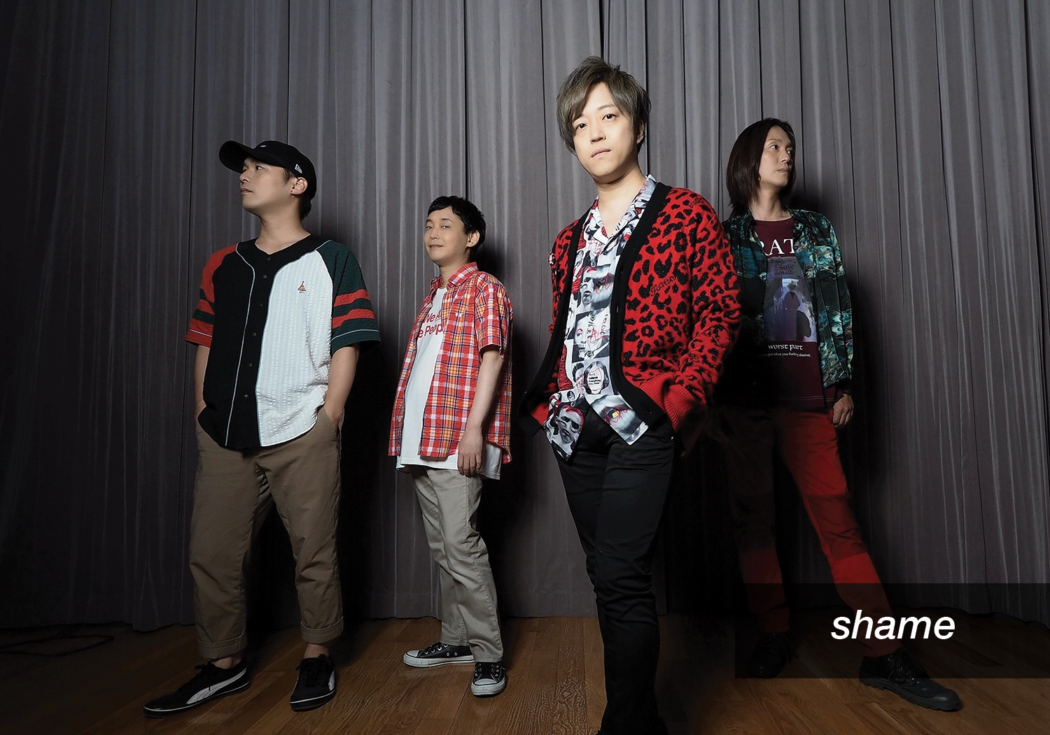 2020年のshame、メンバー4人のアーティスト写真